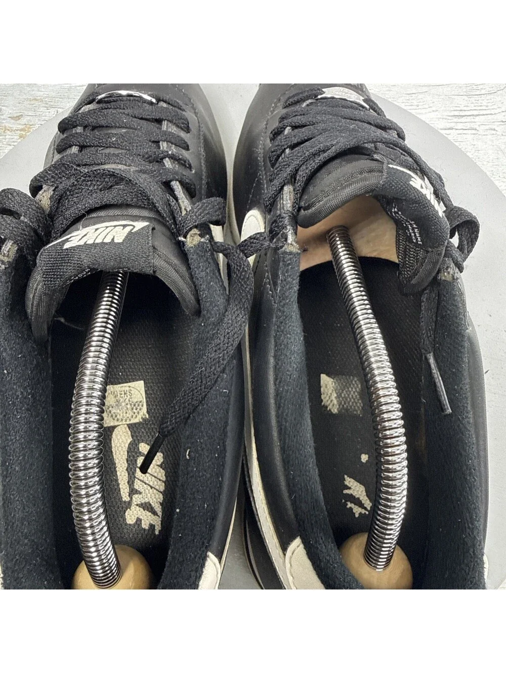 Nike Cortez Basic Leather Black White Men's Sneakers Shoes Size 9.5 819719-012